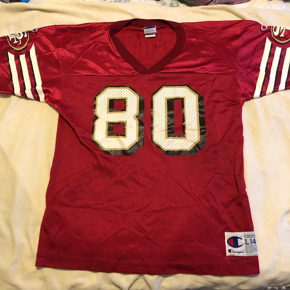 Vintage Champion 90s Jerry Rice San Francisco 49ers NFL jersey youth L (14-16)